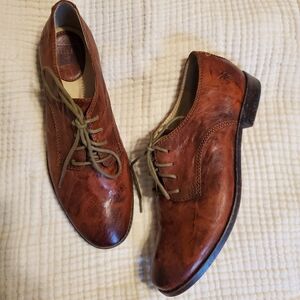 Frye brown leather oxfords
